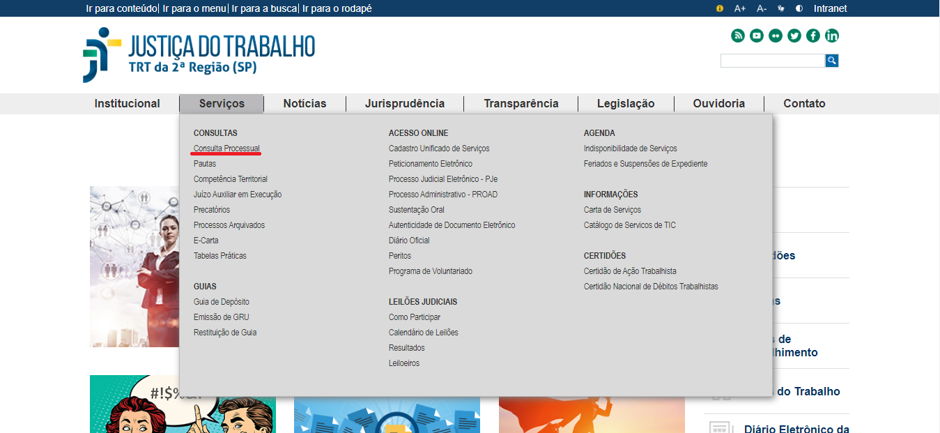 consultar processo trabalhista