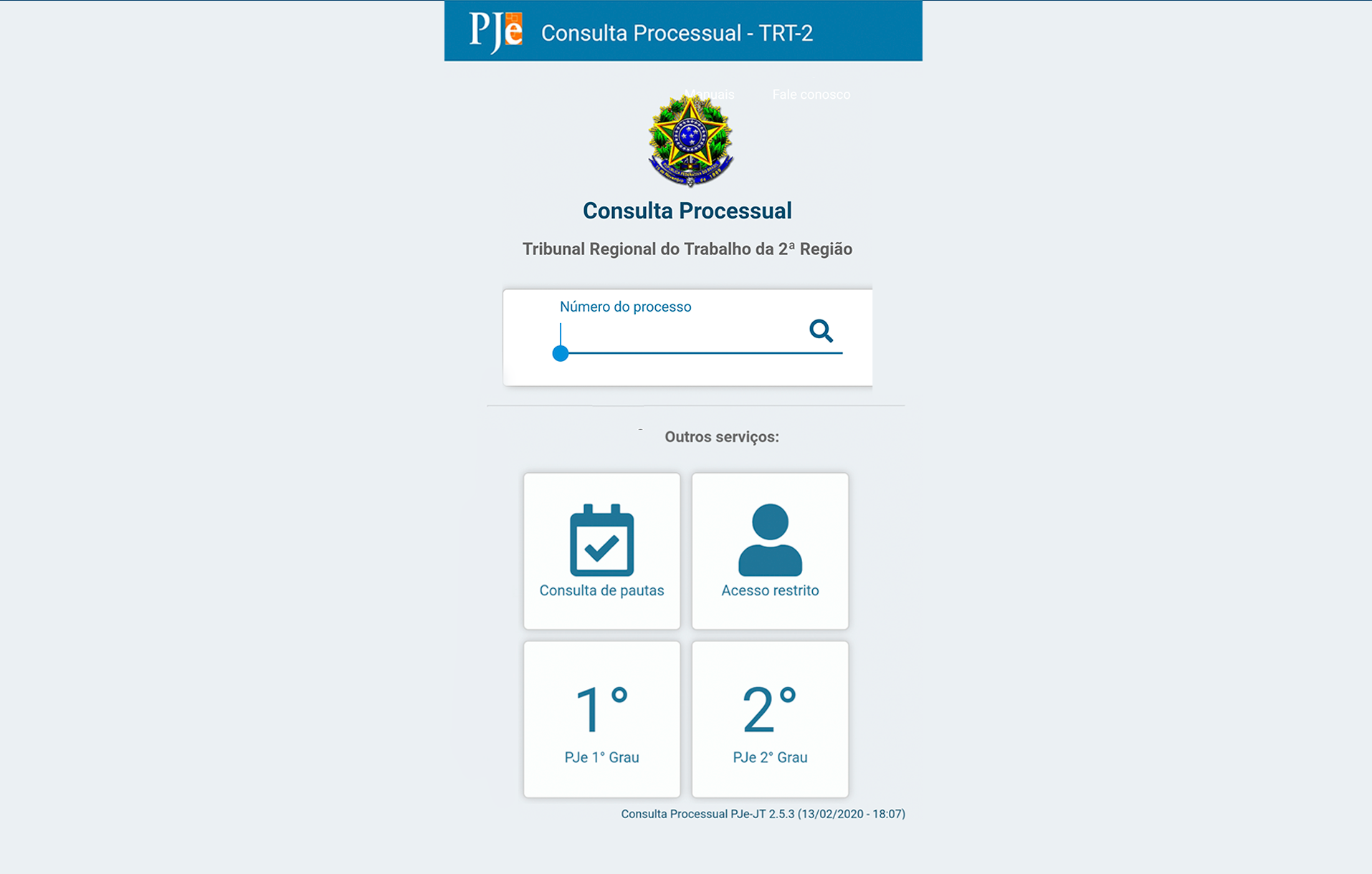 consultar processo trabalhista